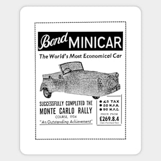 BOND MINICAR - advert Magnet